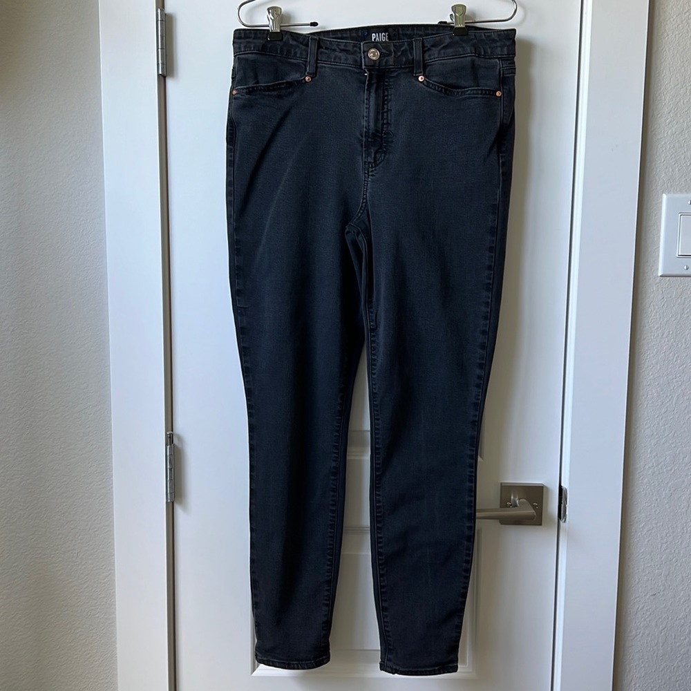 Paige Hoxton Black Ankle Jeans Size 31